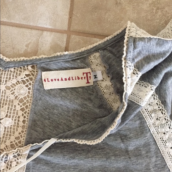 SOLD JOHNNY WAS 4 Love and Liberty Lace Flowy Top - Picture 3 of 8